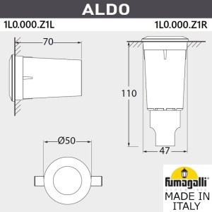 Встраиваемый светильник уличный Aldo 1L0.000.000.LXZ1L