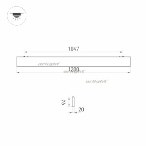 Подвесной светильник LINEAIR FLAT 031530