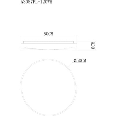 Потолочный светильник  A3087PL-120WH