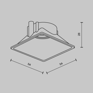 Декоративная рамка отражатель Accessories Ring8-10W-SQ-W
