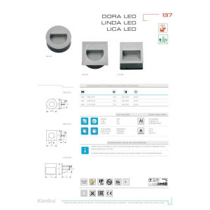 Встраиваемый светильник уличный Lica Led 4684