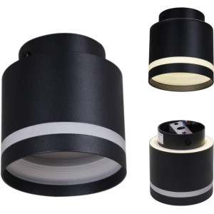 Точечный светильник  53001-9.5-001IL GX53+LED3W BK