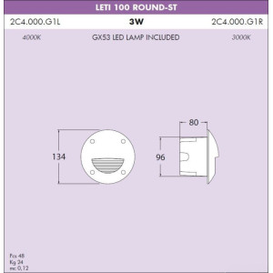 Подсветка для лестниц и ступеней Leti 2C4.000.000.AYG1L