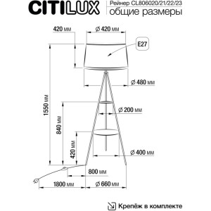 Торшер Рейнер CL806021