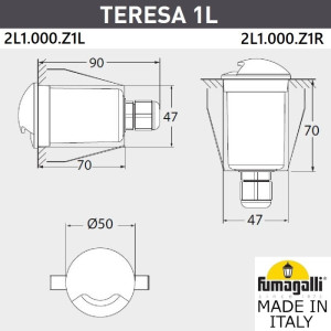 Встраиваемый светильник уличный Teresa 2L1.000.000.AXZ1L