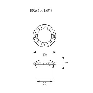 Встраиваемый светильник уличный Roger Dl-led 7280
