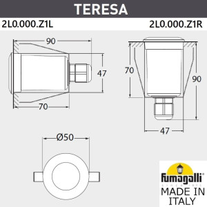 Встраиваемый светильник уличный Teresa 2L0.000.000.LXZ1L